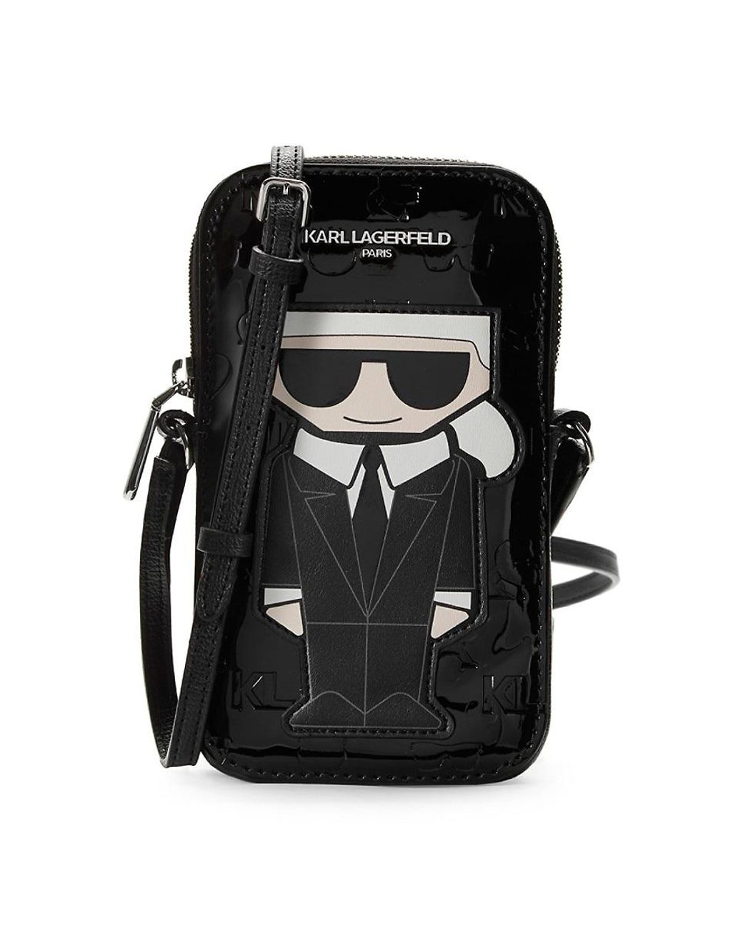 Karl Lagerfeld Small Maybelle Karl Crossbody Bag in Black | Lyst