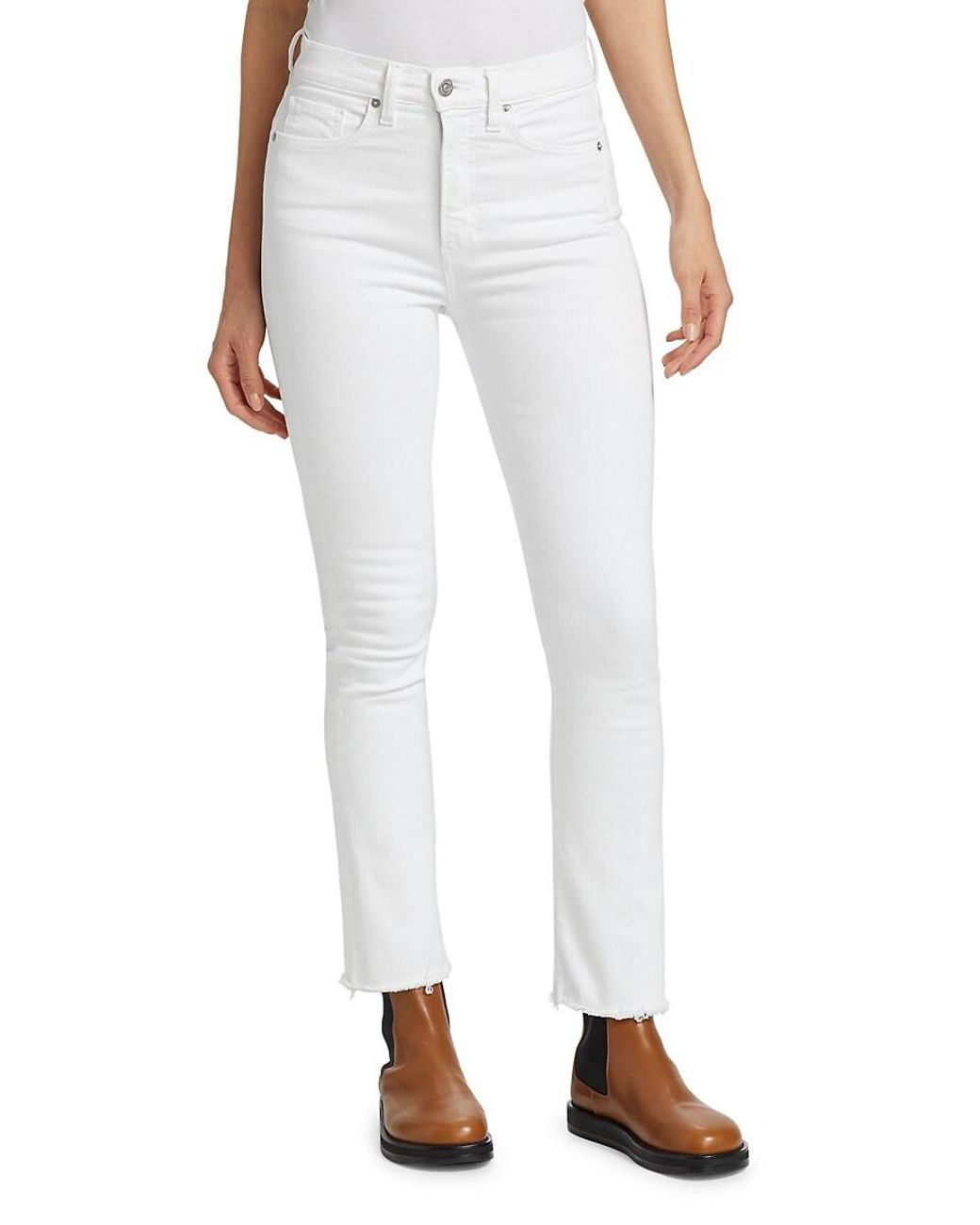 Veronica Beard Denim Carly Kick-flare Jeans in White | Lyst
