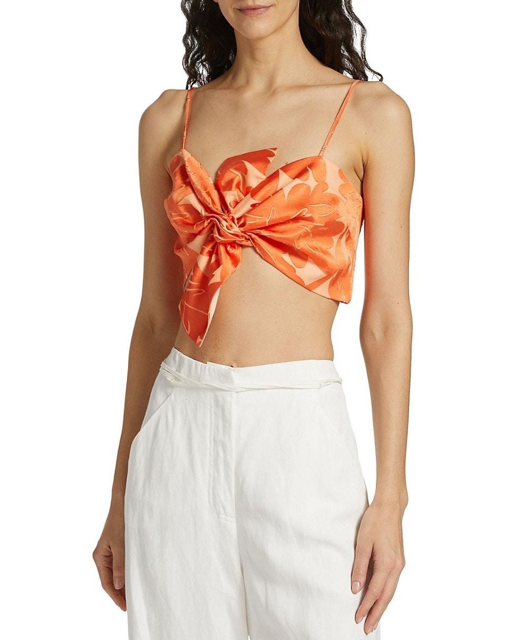 Cover cropped twisted stretch-modal top