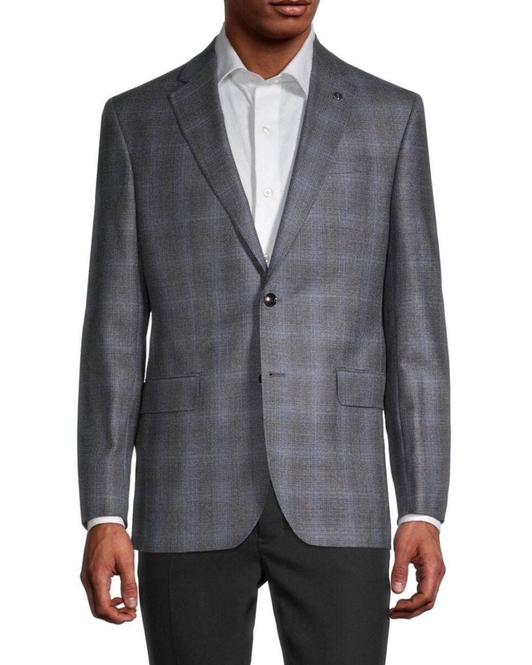 Ted Baker Men's Jay Plaid Wool Sportcoat - Grey - Size 44 R in Gray for ...