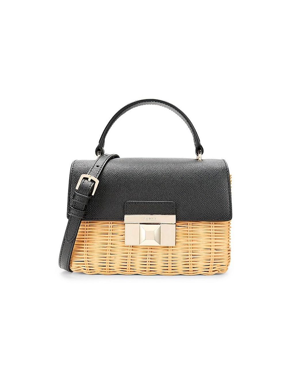 【U LAN】Boucle fur crossbody bag WB01826_ARE000_9001_HY000_M1.