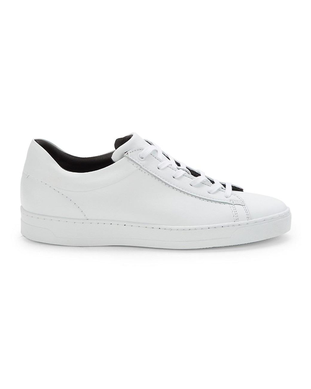 Bruno Magli Diego Leather Sneakers in White for Men | Lyst