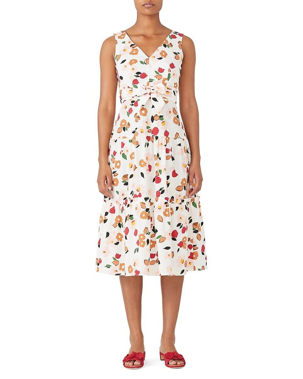 Kate Spade Cotton Botanical Garden Midi Dress in Cream (Natural) Lyst