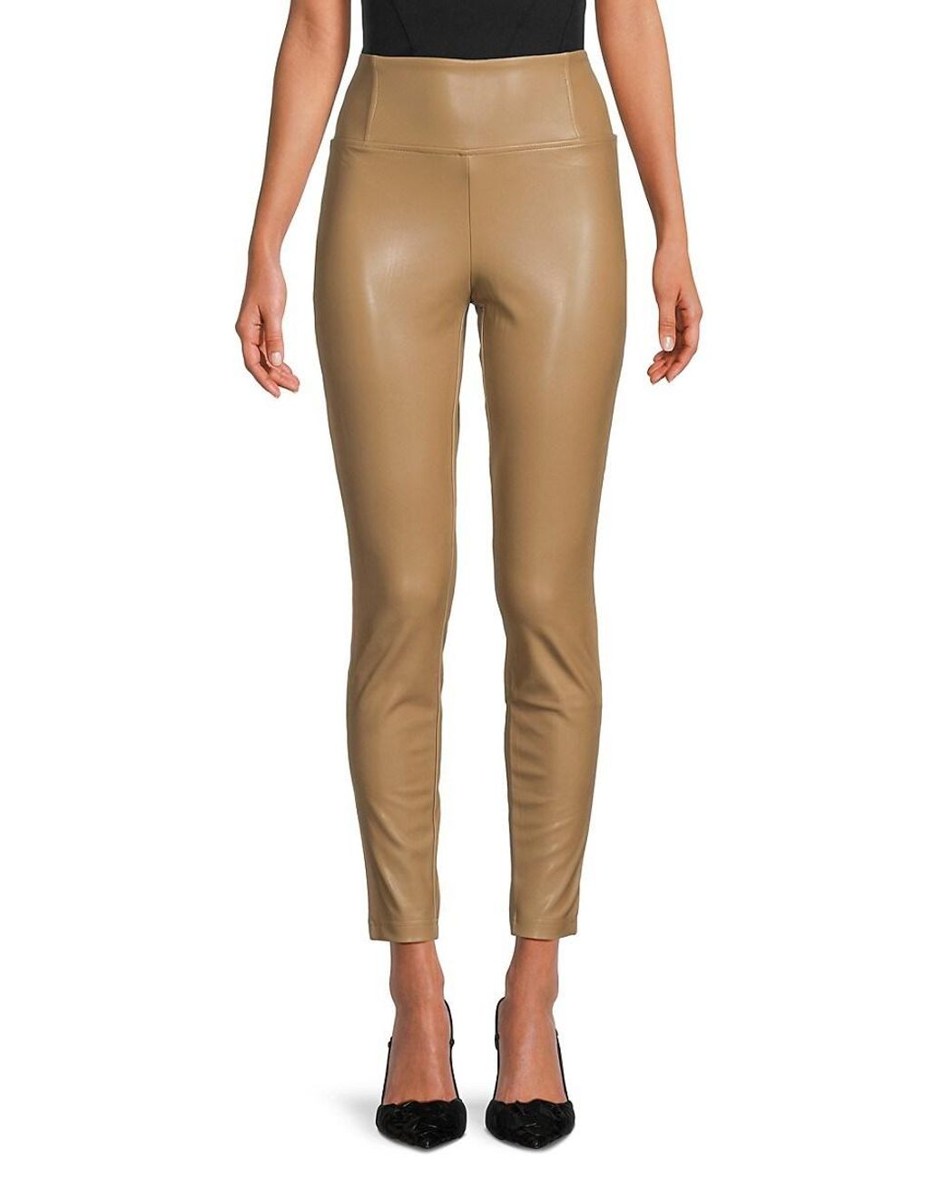 High waisted deals coated leggings