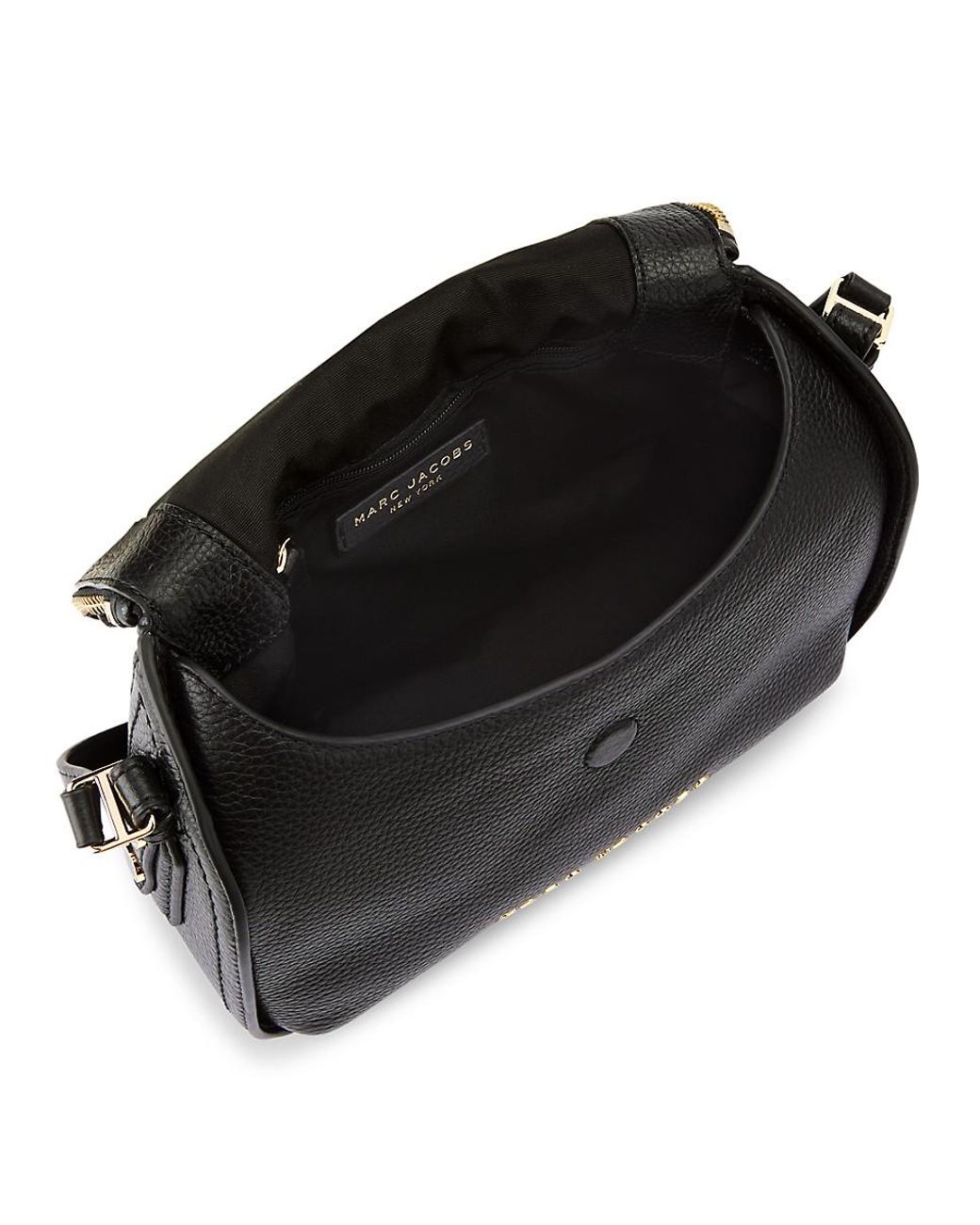 Marc Jacobs Mini The Groove Leather Messenger Bag in Black | Lyst