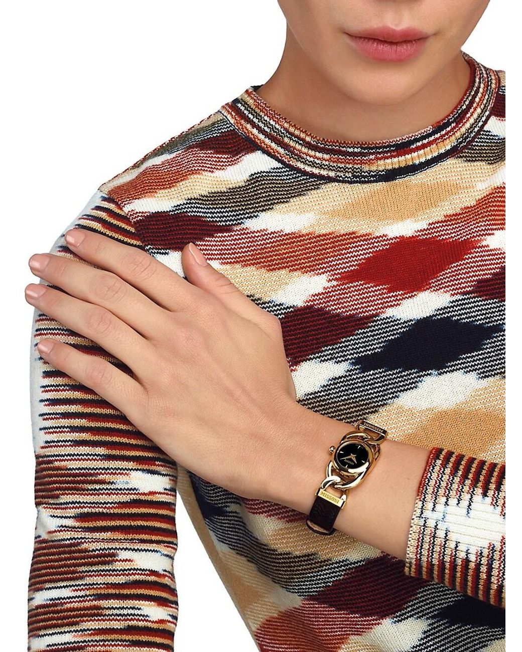 Missoni Gioiello 22.8mm Ip Yellow Goldtone Stainless Steel 