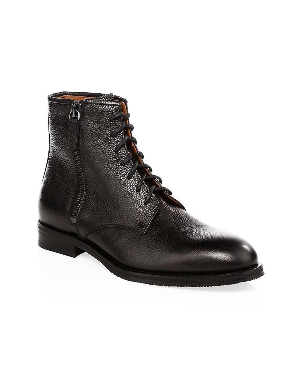 Aquatalia Vladimir Leather Ankle Boots in Black for Men | Lyst