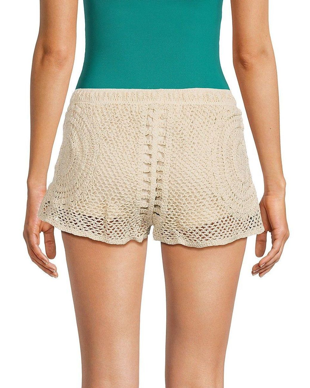 Surf Gypsy Crochet Shorts in Brown | Lyst