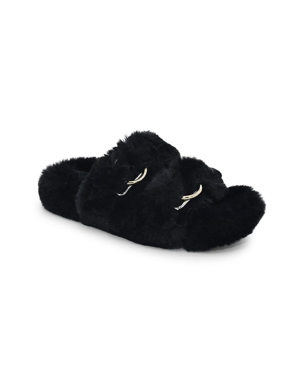 Jslides faux fur slippers sales