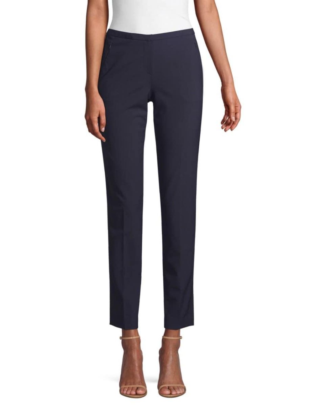 Elie Tahari Wool Women's Jillian Slim Pants - Navy Yard - Size 16 in ...