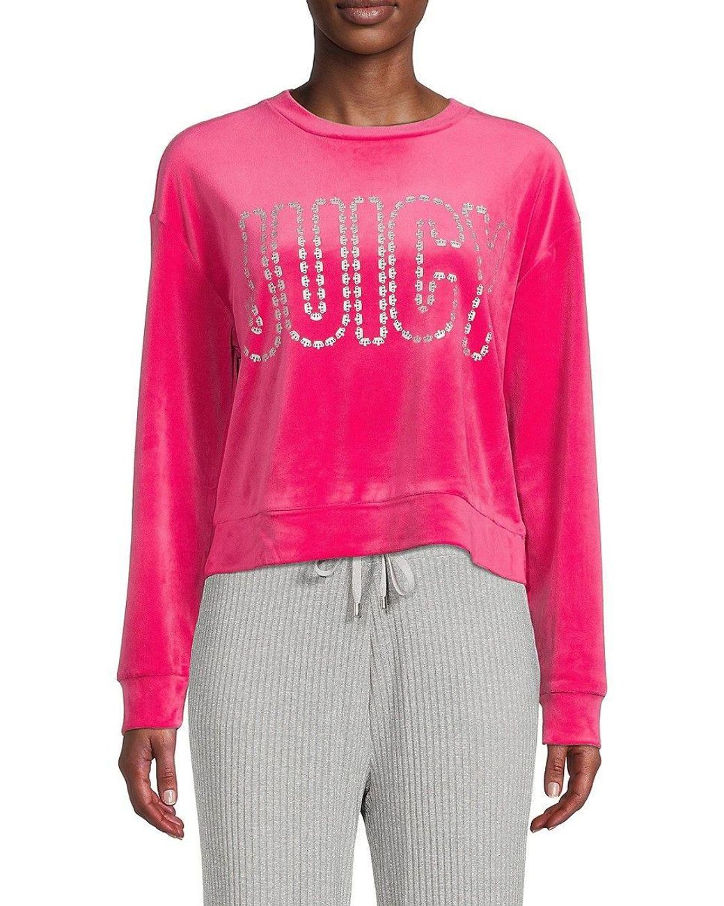 JUICY COUTURE Vixen Pink Classic Velour Track Pants