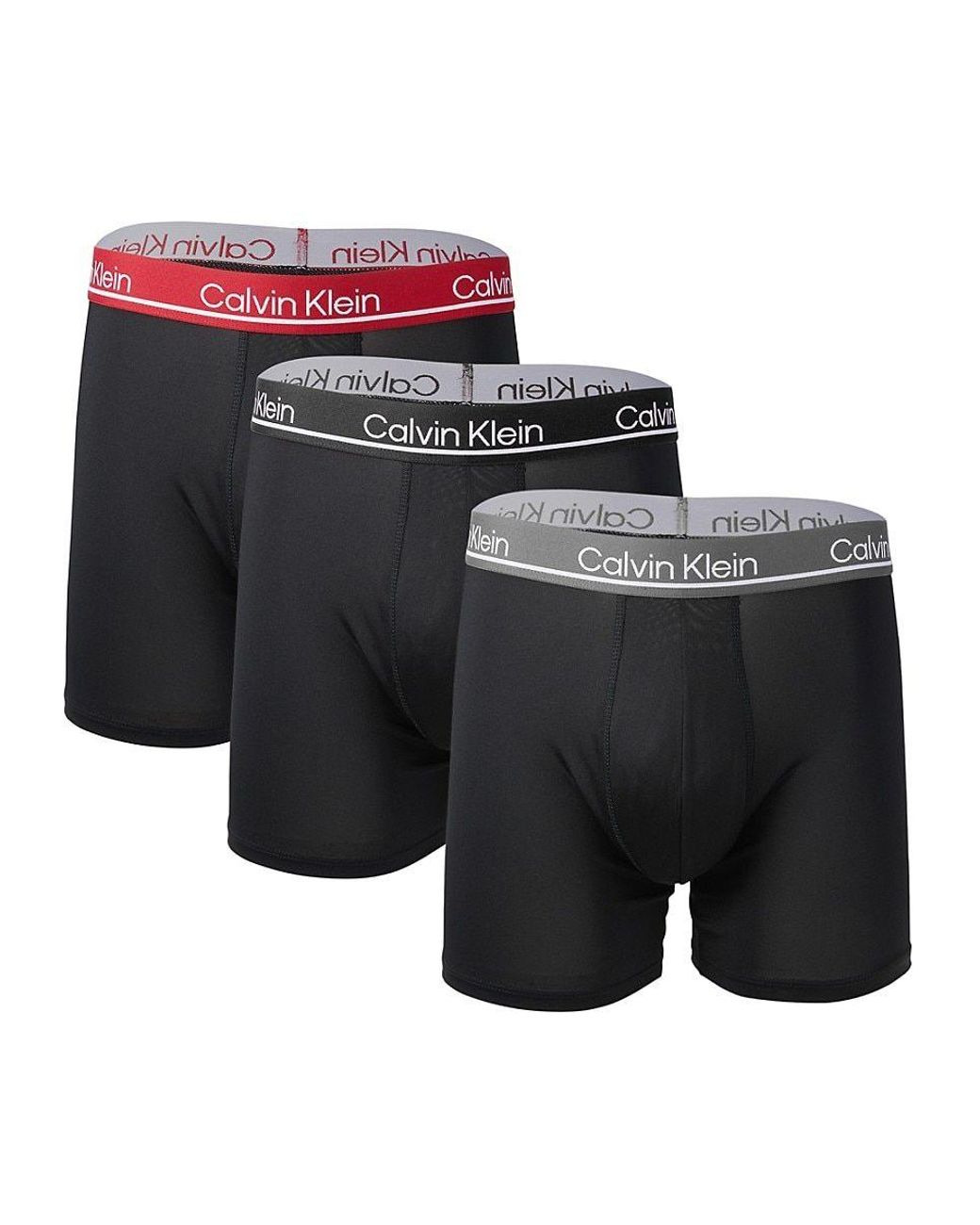 Calvin Klein 3-pack Logo Boxer Briefs in Black for Men | Lyst