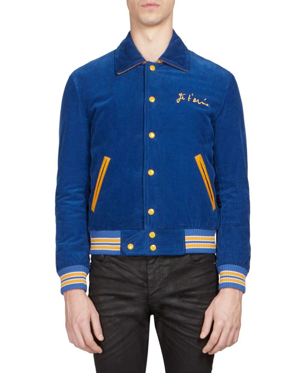SAINT LAURENT テディジャケット　サンローラン　je t'aime Saint Laurent 