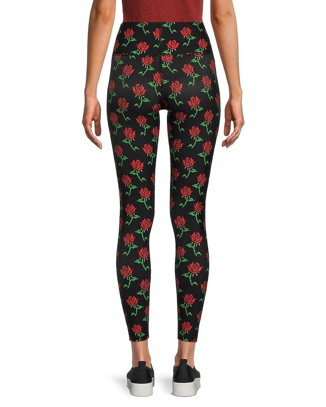Terez Stemmed Rose Print Leggings in Black Lyst UK