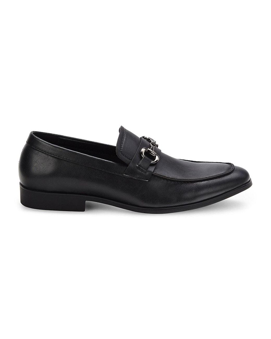 Kenneth Cole Faux Leather Bit Loafers in Black for Men | Lyst
