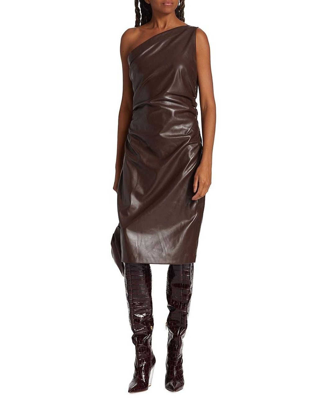 Elie Tahari Leather Dress