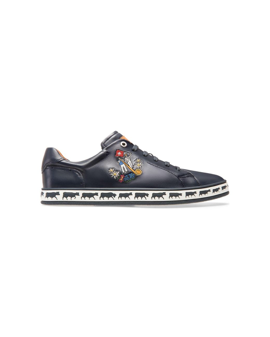 Bally Animal Anistern Leather Low-top Sneakers in Blue for Men | Lyst