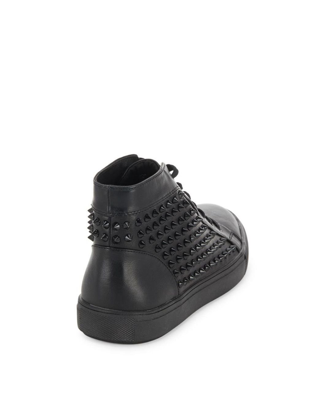 steve madden black studded sneakers