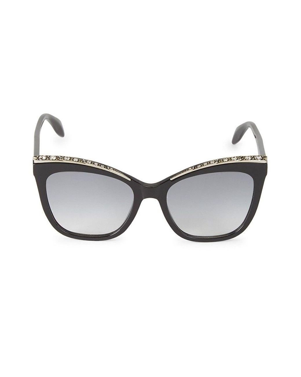 Alexander McQueen 55mm Embellished Cat Eye Sunglasses in Gray for Men