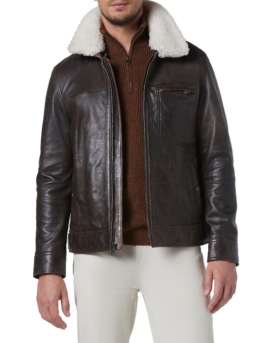 Andrew marc shearling jacket hotsell