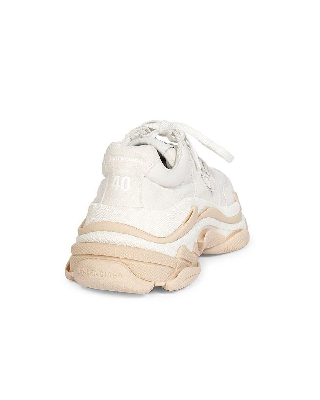 Balenciaga Triple S Nylon Sneakers in White | Lyst