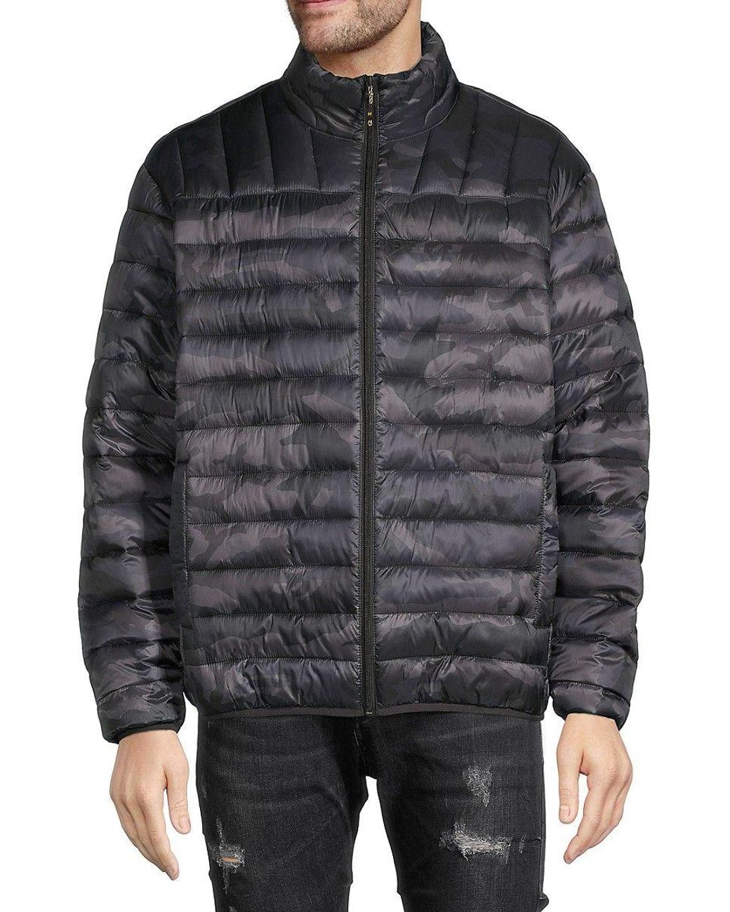 Hawke & Co. Camouflage Packable Puffer Jacket in Black for Men | Lyst