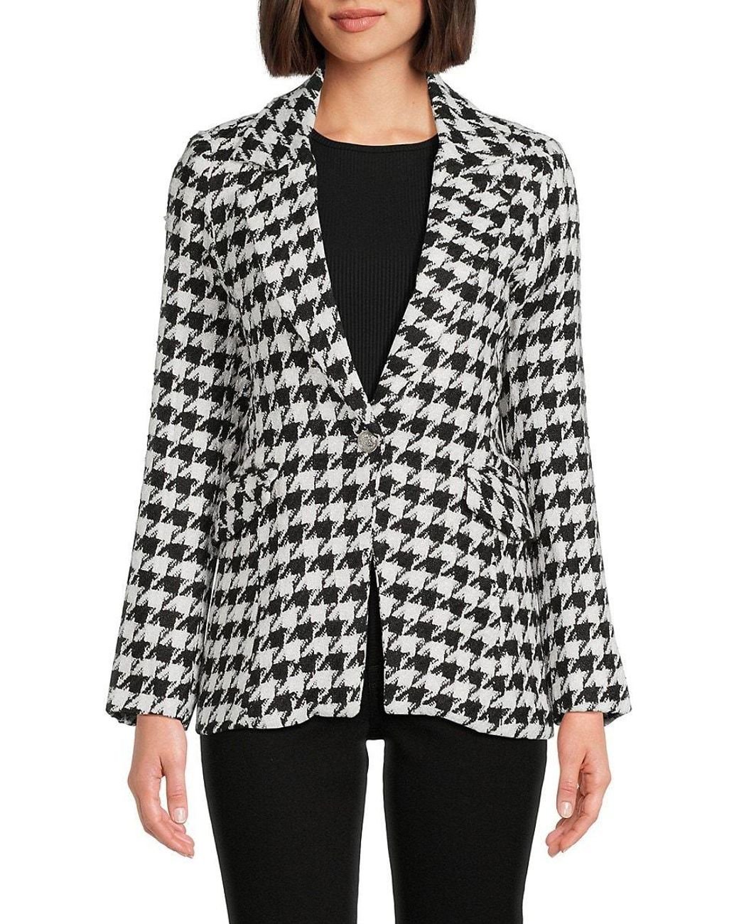 Ellen Tracy Single Breasted Tweed Blazer in Pink Lyst