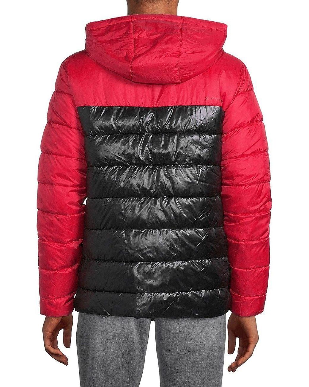 Spyder Circuit Hooded Puffer Jacket in Red for Men | Lyst