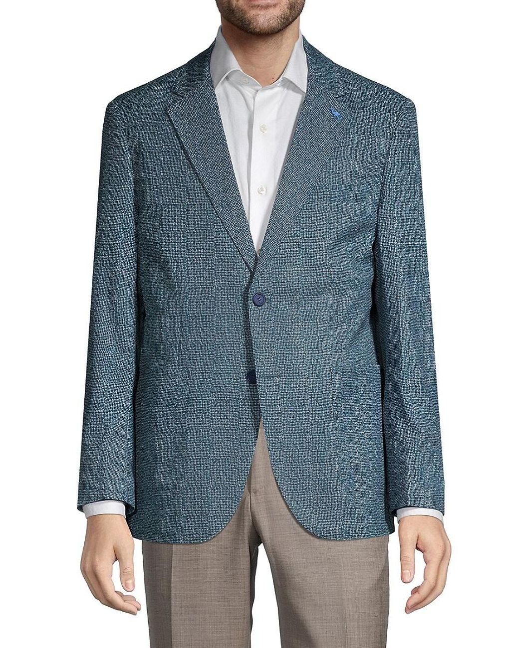 Tailorbyrd Textured Sports Jacket in Green for Men | Lyst