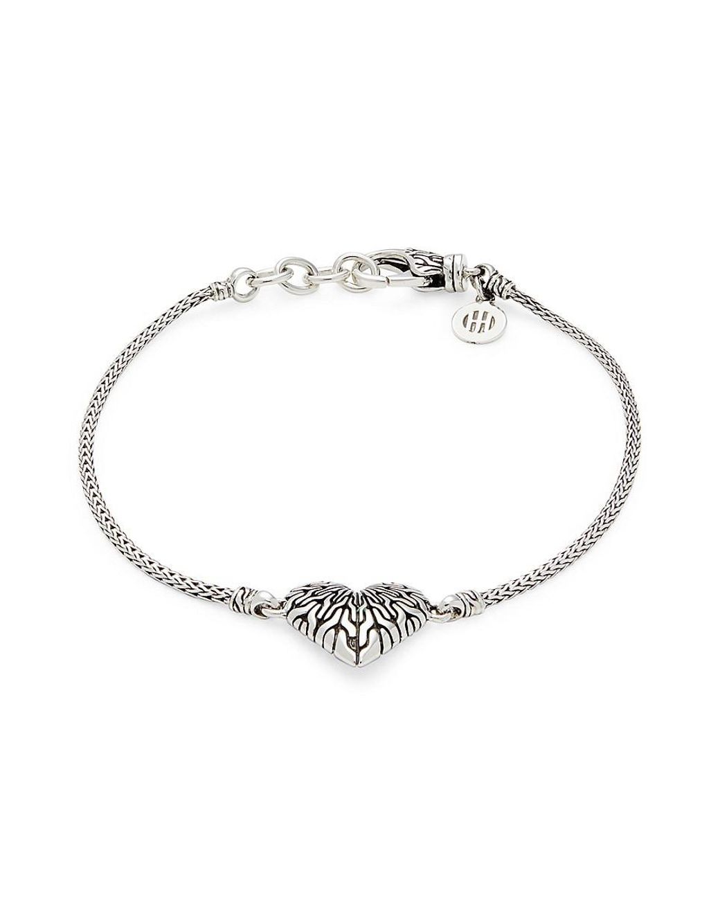 John Hardy Sterling Silver Heart Chain Bracelet in White Lyst Canada