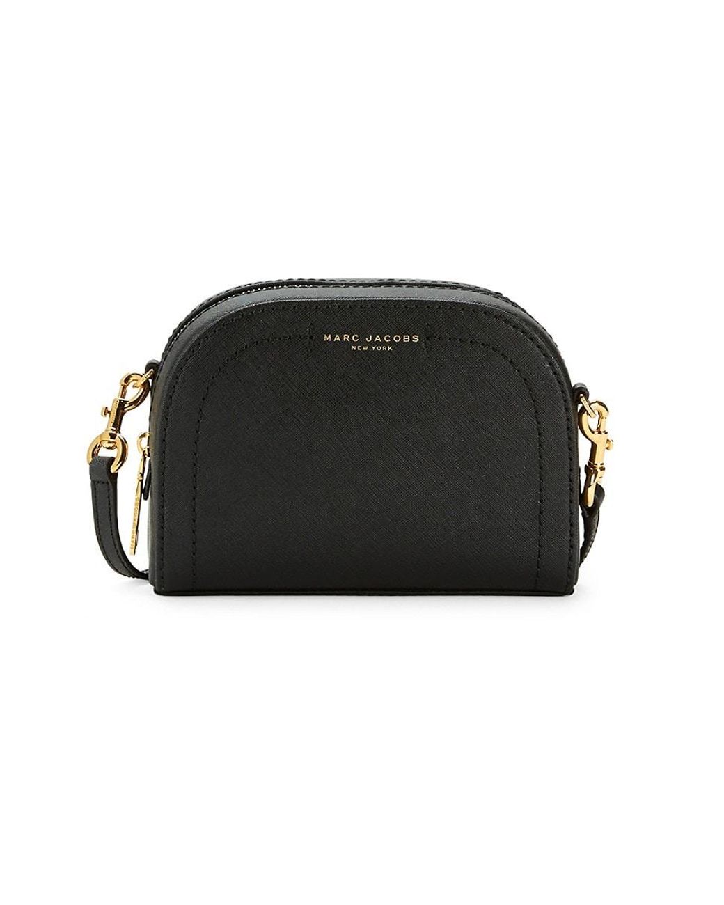 Marc Jacobs Playback Black Saffiano Leather CrossBody Handbag Small