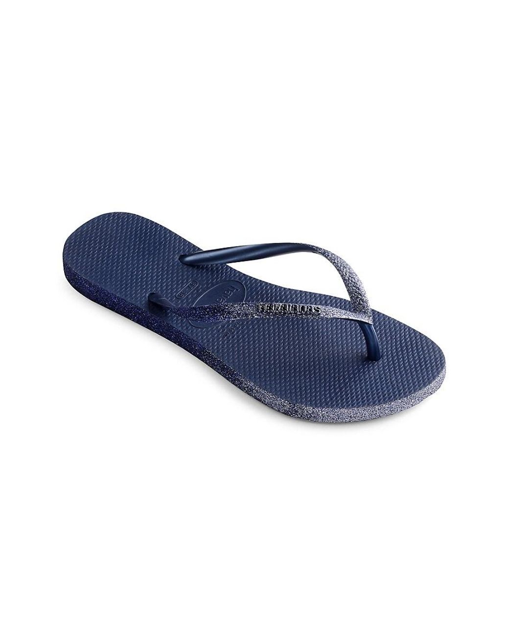 Havaianas Rubber Slim Sparkle Ii Flat Flip Flop 8 Navy Blue Womens Shoes Flats and flat shoes Sandals and flip-flops Save 29% 