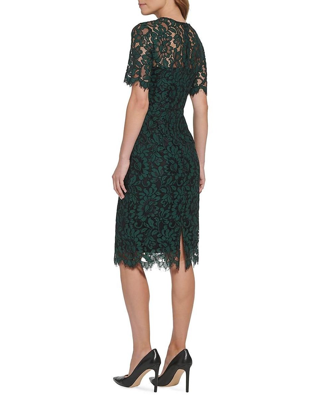 Short sleeve lace sheath dress sale