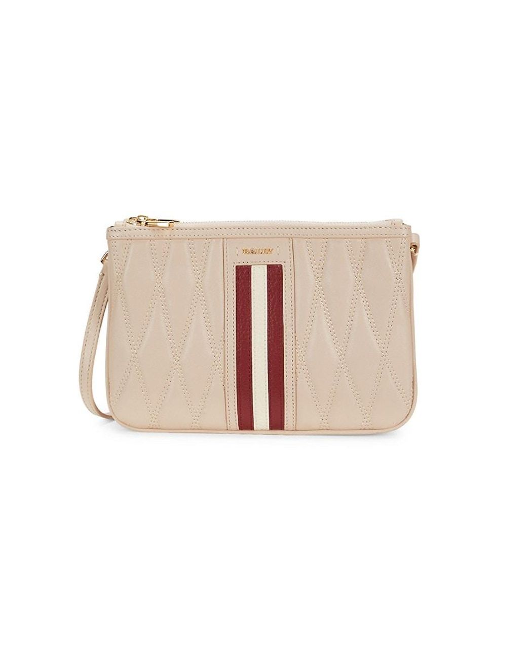 Bally Diamond Quilted Leather Crossbody Bag