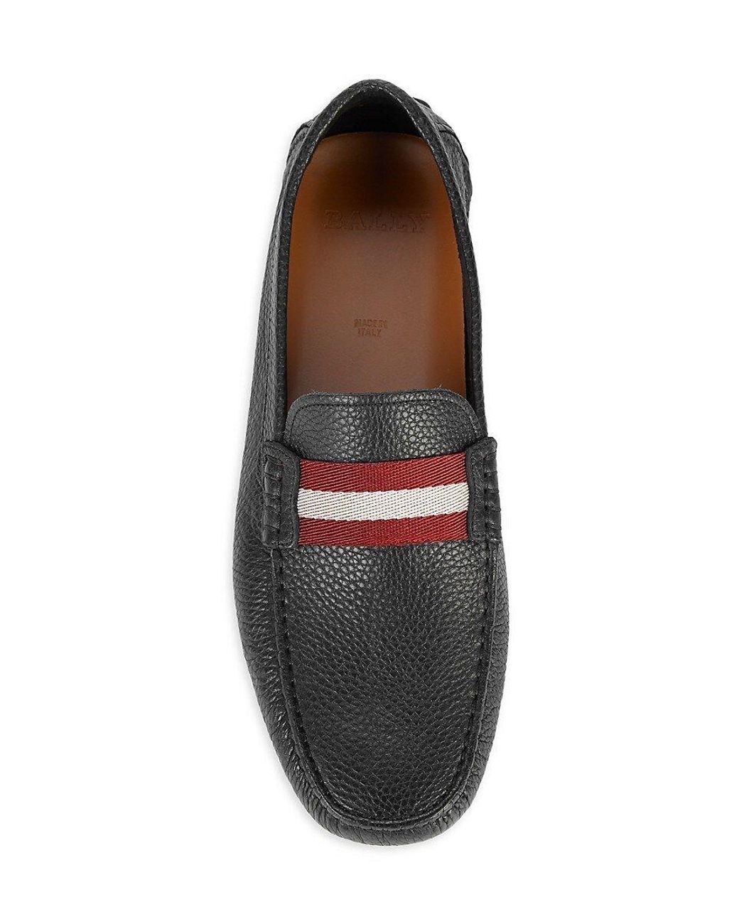 Bally Waltec Leather Driving Loafers in Black for Men | Lyst