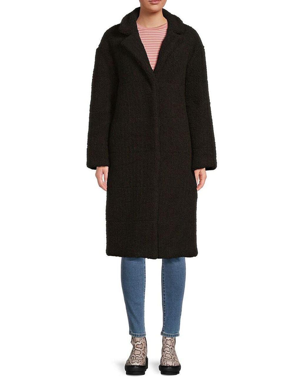Grey Lottie Teddy Wool Coat WHISTLES Whistles US