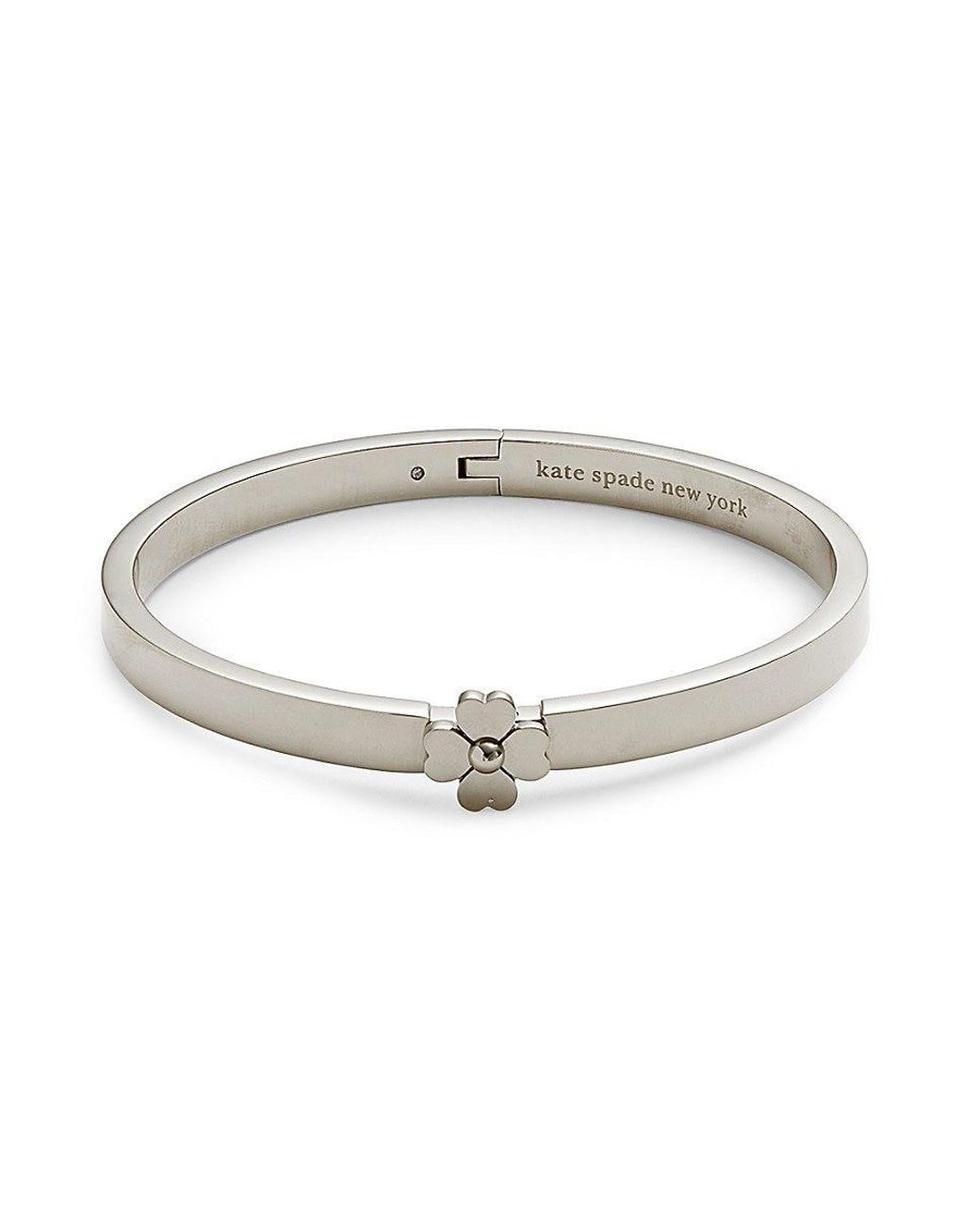 Buy KATE SPADE Heritage Spade Flower Metal Thin Hinged Bangle