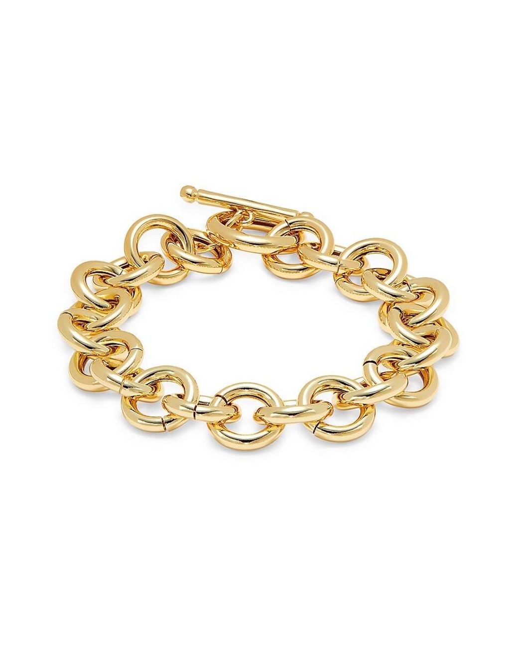Buy 14K Gold Heart Toggle Bracelet. 14K Gold Rolo Chain Bracelet Online in  India - Etsy