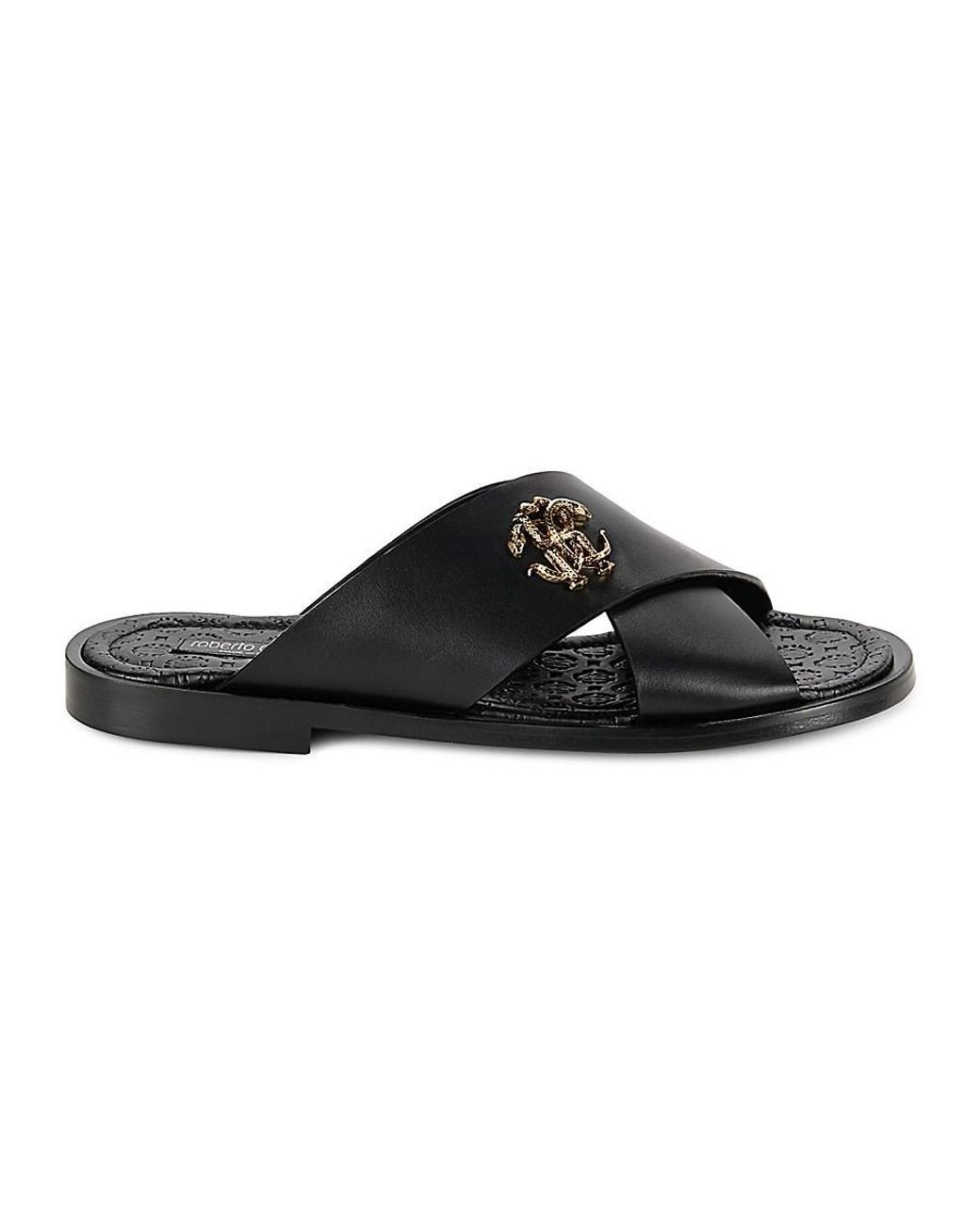 サンダル JUST CAVALLI Men Sandals Black 1 78QA3SZ1ZS785 PL9 JUST CAVALLI: Sandals men - Black 1 | Just Cavalli sandals
