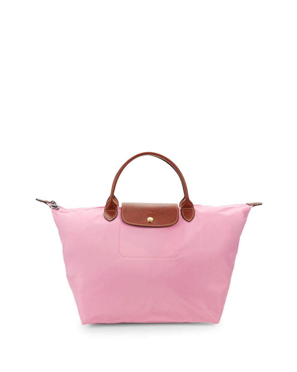 Longchamp Le Pliage Medium Nylon Handbag in Pink | Lyst