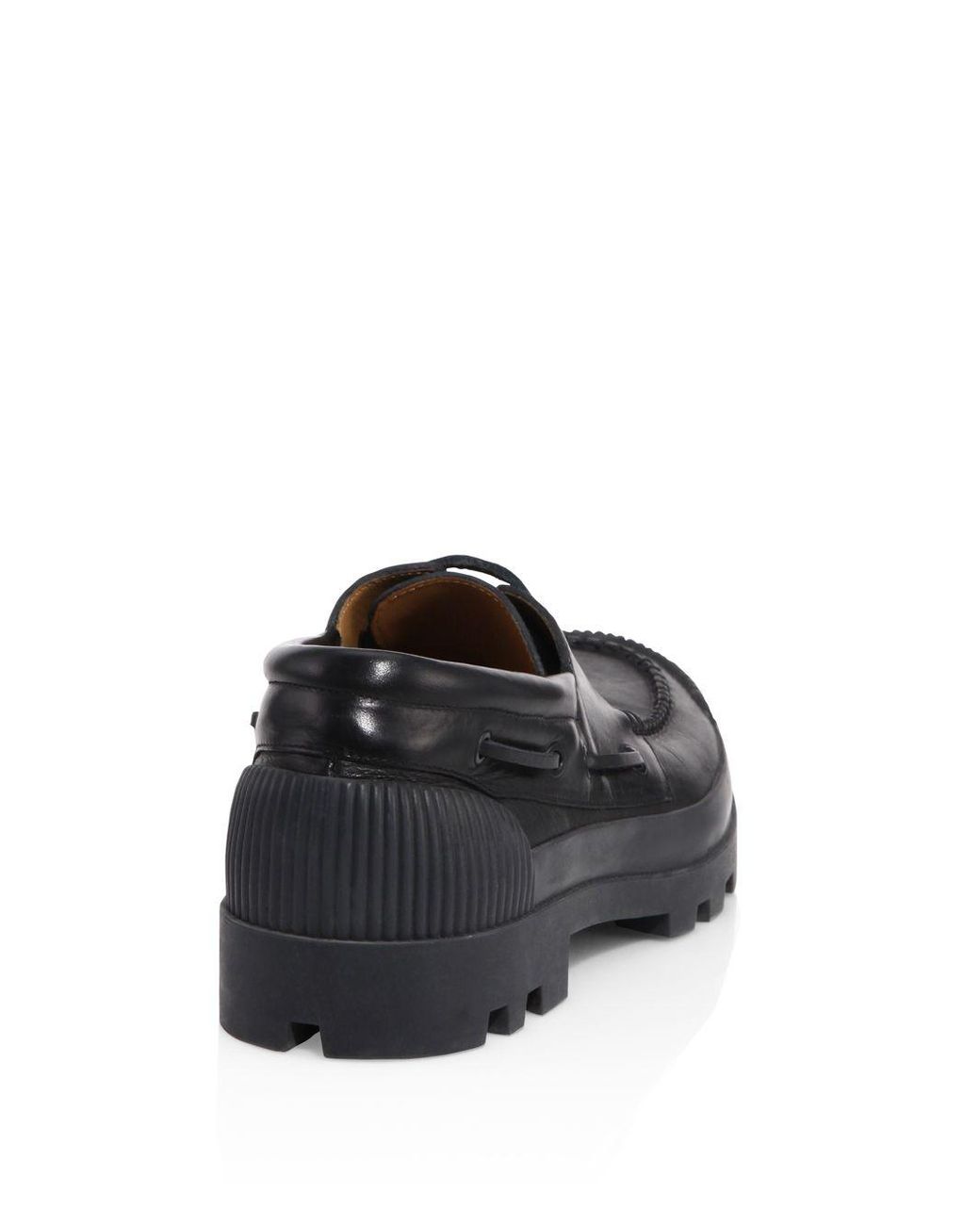 Acne Studios Leather Trevor Lace-up Boat Shoes in Black for Men | Lyst