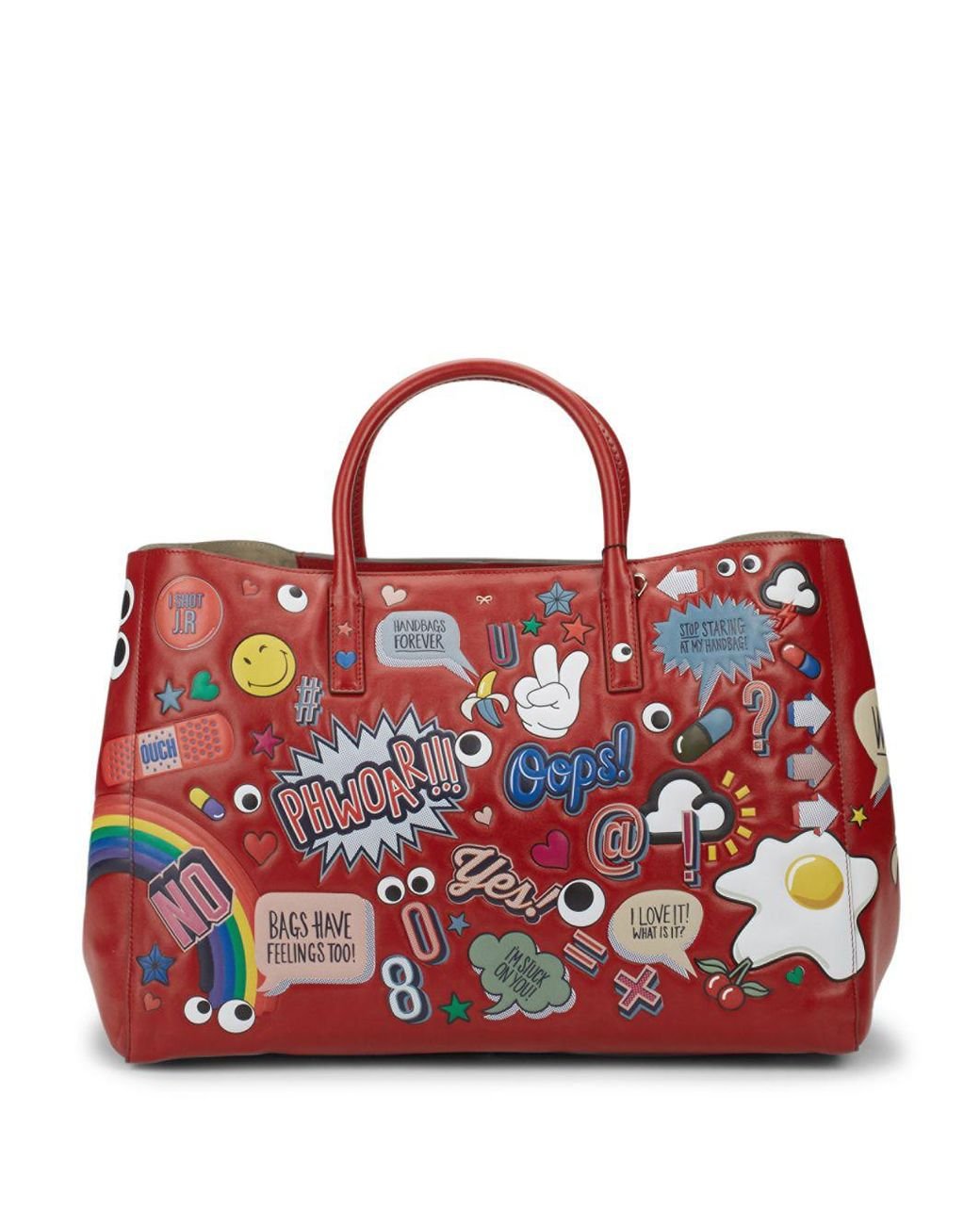 Anya Hindmarch Ebury Small Ii Allover Wink Stickers Tote Bag Anya Hindmarch Ebury Small Ii Allover Wink Stickers Tote Bag