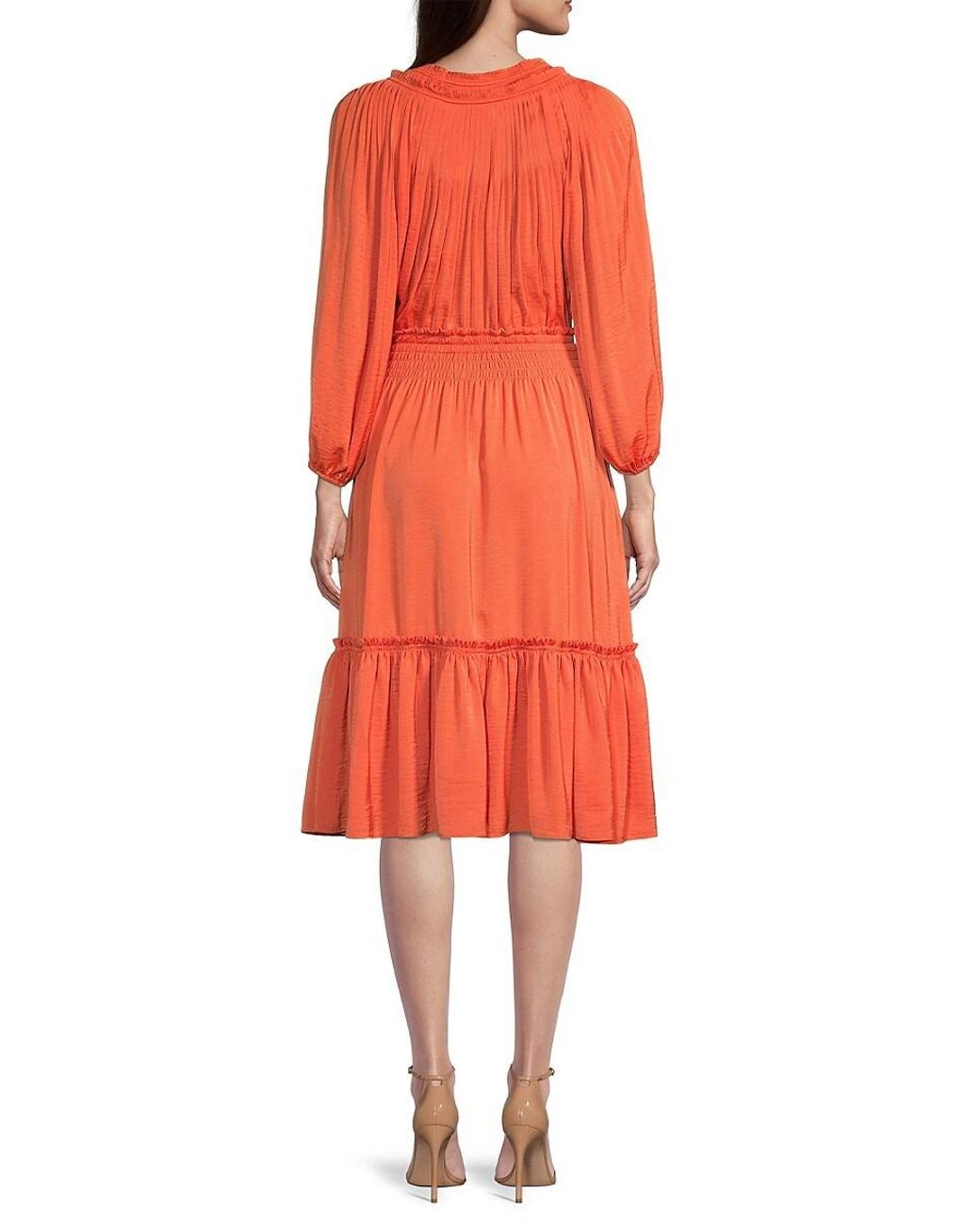 kassi wrap ruffle dress
