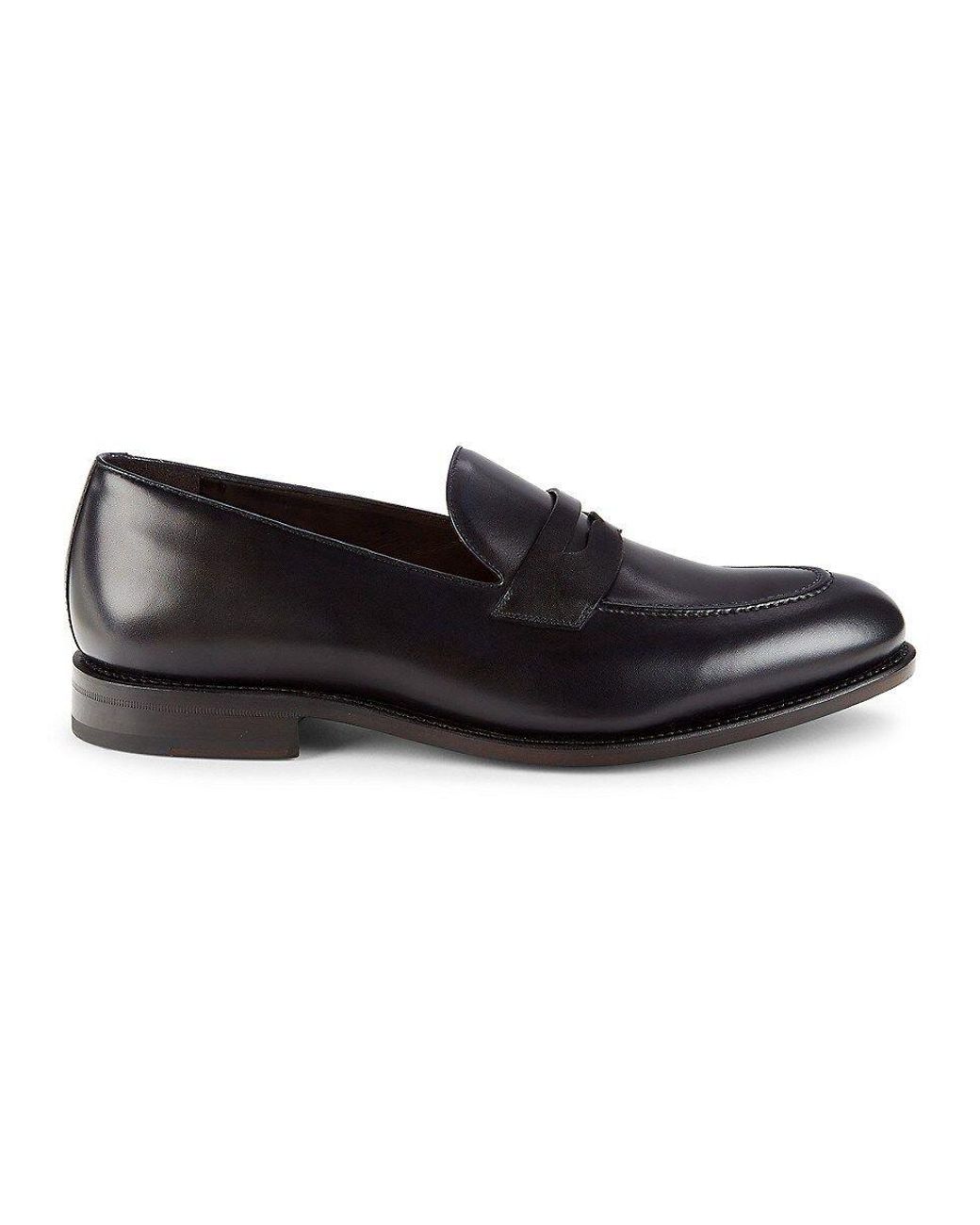 Nettleton Edward Leather Penny Loafers in Black for Men | Lyst