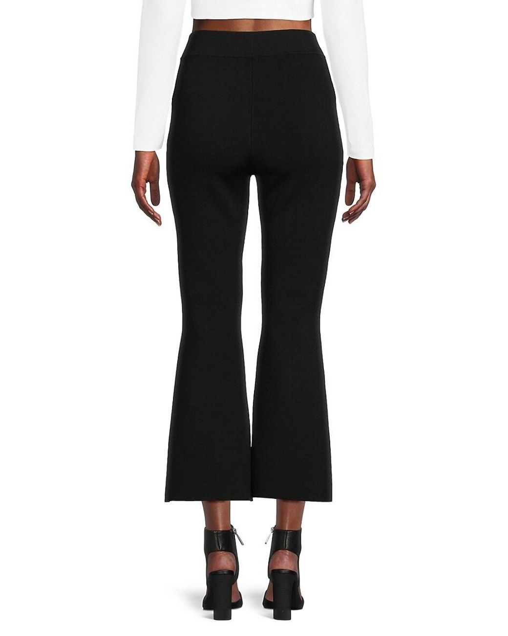 Black cropped flare pants new arrivals