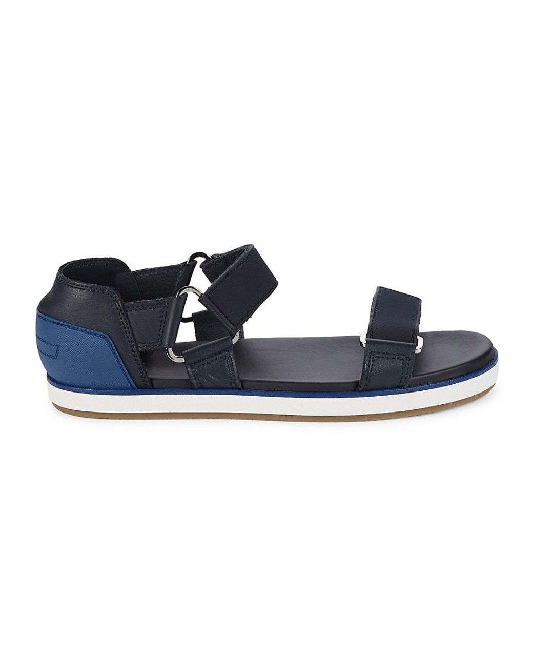 BOSS by HUGO BOSS Sunset Leather Sandals in Blue for Men | Lyst