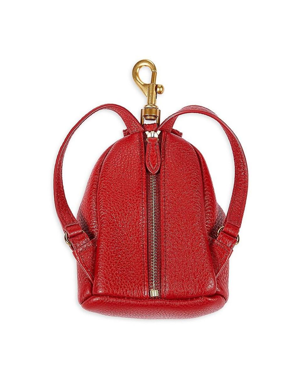 Rebecca Minkoff Mini Julian Leather Backpack Keychain in Red Lyst