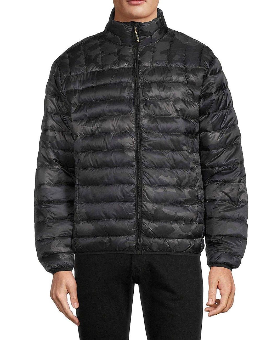 Hawke & Co. Camouflage Print Puffer Jacket in Black for Men | Lyst