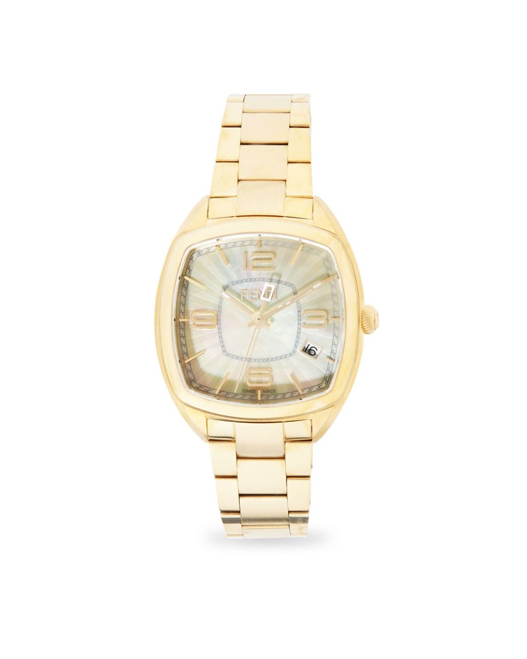 Fendi Momento Mother of pearl Goldtone Stainless Steel Bracelet
