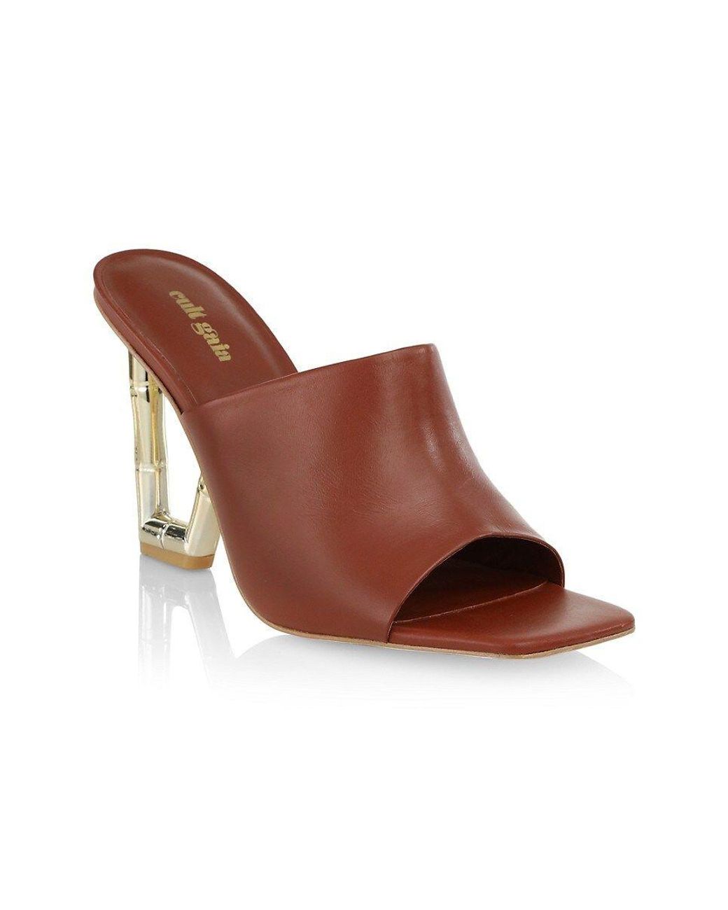 Cult Gaia Astraea Leather Mule Sandals in Black | Lyst